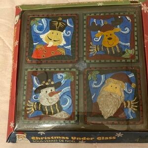 Sommelier Christmas Under Glass Character Coasters (BH)